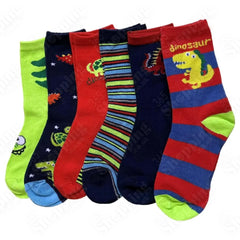 Boys Ankle Socks baby dinosaur Kids Designer Childern Socks 6 Pairs UK 365shopping.co.uk
