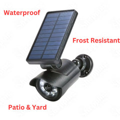 Waterproof Solar Motion Sensor Spotlight - Outdoor Security Light with 25 Feet Detection Range 365shopping.co.uk