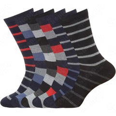 Designer Men's Socks 6 Pairs Cotton Rich Casual Socks Work Socks Size UK 6-11 365shopping.co.uk
