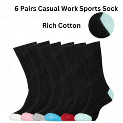Cotton Rich Men's Socks Designer Socks 6 Pairs Casual Socks Work Socks Size UK 6-11 365shopping.co.uk