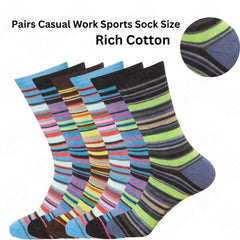 Designer Men's Socks 6 Pairs Cotton Rich Casual Socks Work Socks Size UK 6-11 365shopping.co.uk