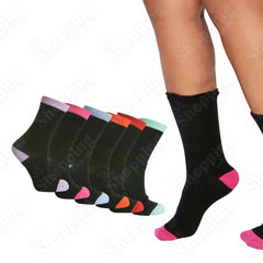 Women Designer Socks Cotton Blend Socks for Casual Use 6 Pairs Size UK 4-7 365shopping.co.uk