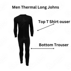Men Thermal Long Johns Full Set-Half & Full Sleeve Top T Shirt & Bottom Trouser 365shopping.co.uk