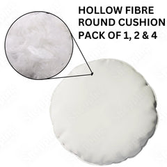 Round Cushion Inserts 14" Hollowfiber Filled Circular Pillow Fillers for Sofa, Chair & Seat Comfort 365shopping.co.uk