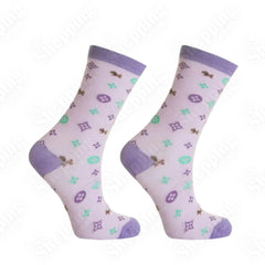 Ladies Coloured Socks Cotton Blend Designer 6 Pairs Socks for Women Casual Socks Size UK 4-7 365shopping.co.uk