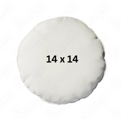 Round Cushion Inserts 14" Hollowfiber Filled Circular Pillow Fillers for Sofa, Chair & Seat Comfort 365shopping.co.uk