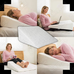 Wedge Pillow Orthopedic Acid Reflux Pillow for Back Pain Soft Support Foam with Washable Cover 365shopping.co.uk