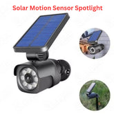 Waterproof Solar Motion Sensor Spotlight - Outdoor Security Light with 25 Feet Detection Range 365shopping.co.uk