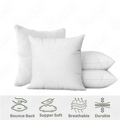 Hollowfiber Cushion Pads Size 18" x 18" Inner Inserts Scatters Sofa, Chair Cushion Fillers Pads Set, Size (45cm x 45cm) Pack 1 to 10 365shopping.co.uk