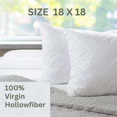 Hollowfiber Cushion Pads Size 18" x 18" Inner Inserts Scatters Sofa, Chair Cushion Fillers Pads Set, Size (45cm x 45cm) Pack 1 to 10 365shopping.co.uk