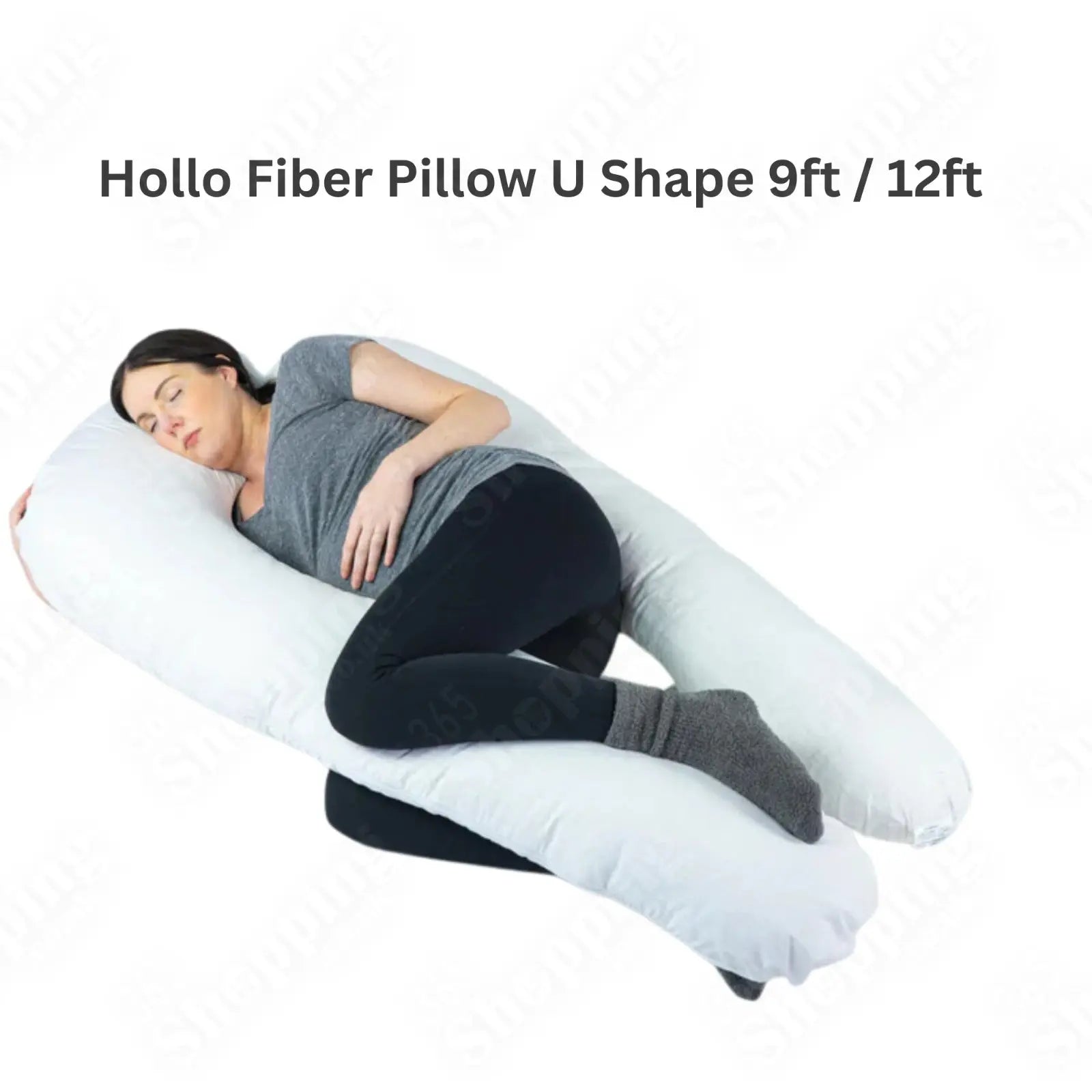 U-Shaped Full Body and Maternity Pillow - 9 feet and 12 feet Orthopedic Pregnancy Support & Nursing Cushion 365shopping.co.uk