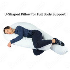 U-Shaped Full Body and Maternity Pillow - 9 feet and 12 feet Orthopedic Pregnancy Support & Nursing Cushion 365shopping.co.uk