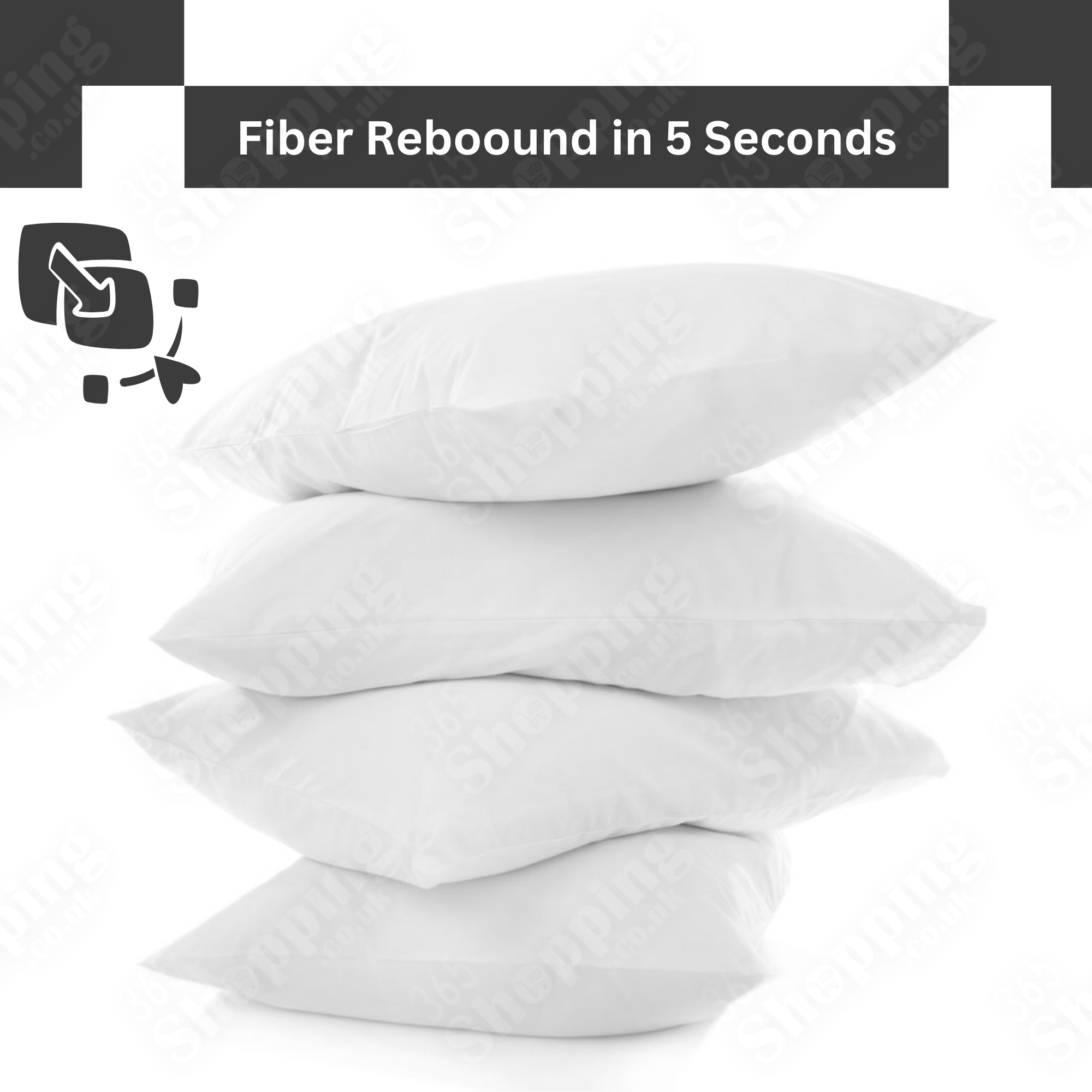 Bounce Back Hollowfiber Pillows Soft Comfortable Standard Pillow Hypoallergenic Bedding Pillow