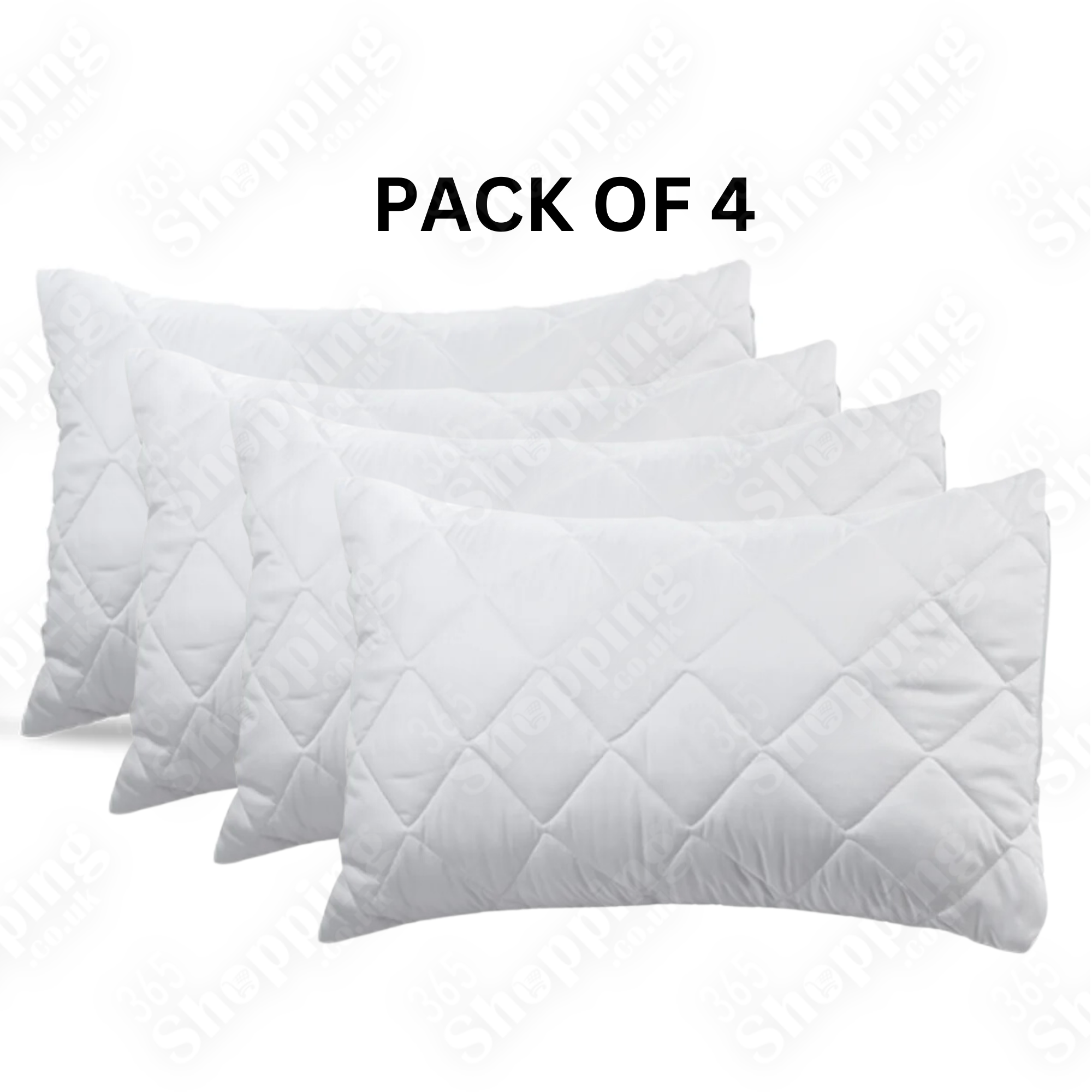 Bounce Back Quilted Pillows Super Soft  - Pack of 1, 2 or 4 - For a Great Night's Sleep