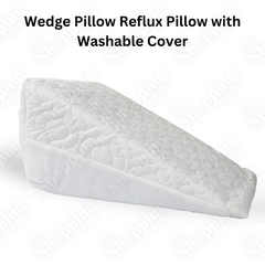 Wedge Pillow Orthopedic Acid Reflux Pillow for Back Pain Soft Support Foam with Washable Cover