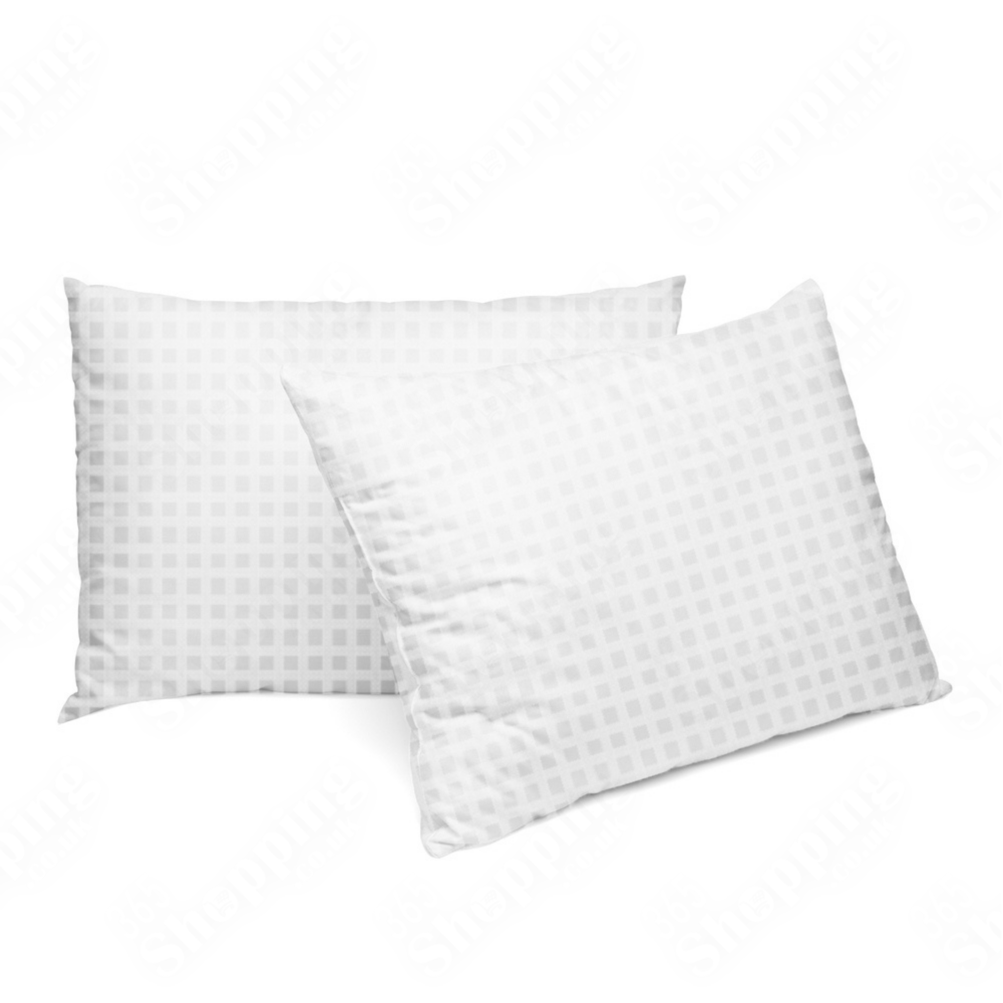 Ultra Soft & Supportive Check Pillow with Extra Hollowfiber Filling - Available in Packs of 1, 2, or 4 - Perfect for Restful Sleep