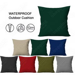 Pack of 2 Waterproof Cushion Pad Outdoor Garden Furniture Seat Pad Soft Hollowfiber Filled