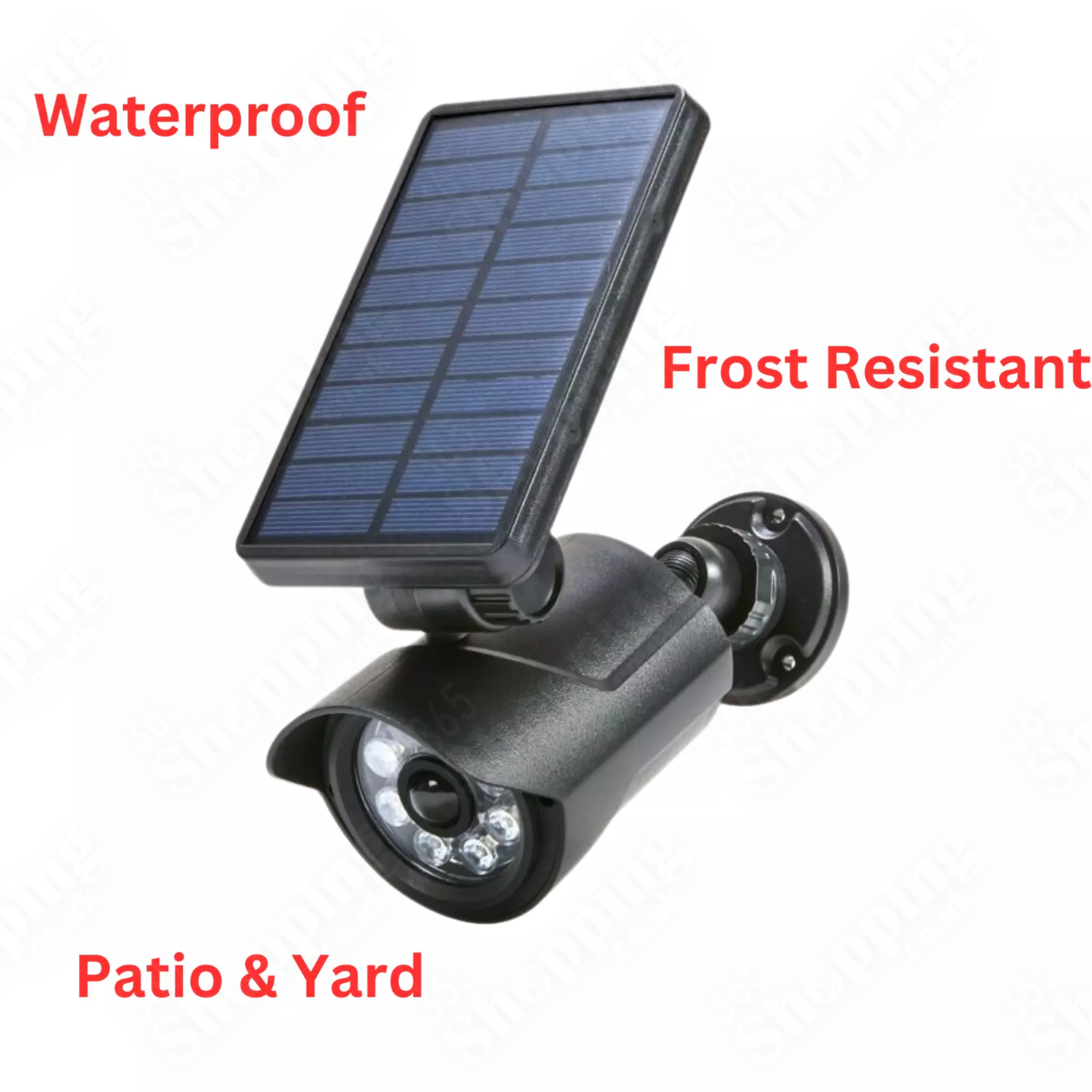 Waterproof Solar Motion Sensor Spotlight - Outdoor Security Light with 25 Feet Detection Range