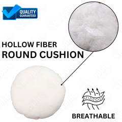 Hollowfiber Filled Round Cushion Inserts 18" ircular Pillow Fillers for Sofa, Chair Seat Comfort