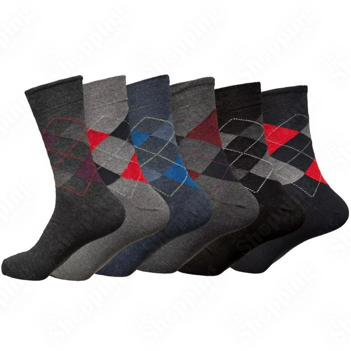 Men's Socks Designer Socks 6 Pairs Cotton Rich Casual Socks Work Socks Size UK 6-11