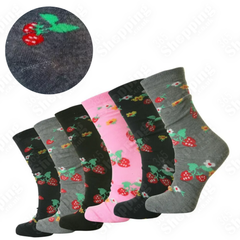 Women Coloured Socks Cotton Blend Designer 6 Pairs Socks for Women Casual Socks Size UK 4-7