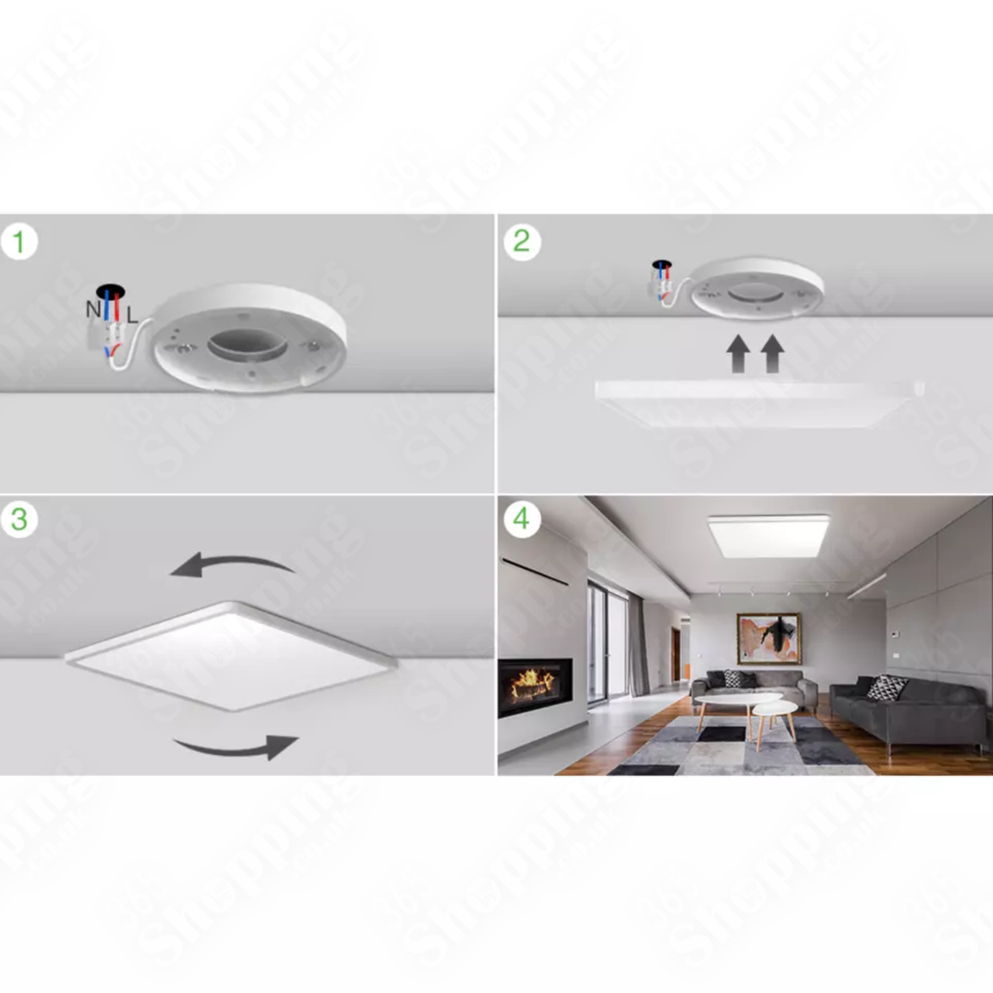 36W Waterproof LED Ceiling Light – Sleek Modern Square Flush Mount for Any Room