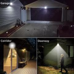 Waterproof Solar Motion Sensor Spotlight - Outdoor Security Light with 25 Feet Detection Range