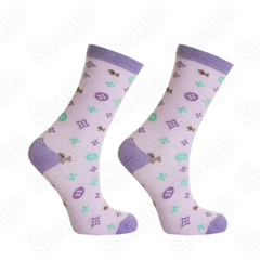 Ladies Coloured Socks Cotton Blend Designer 6 Pairs Socks for Women Casual Socks Size UK 4-7