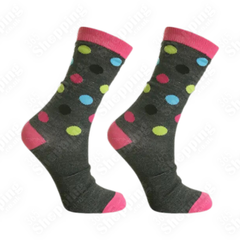 6 Pairs Ladies Designer Socks Cotton Blend Coloured Women Socks for Casual Use Size UK 4-7