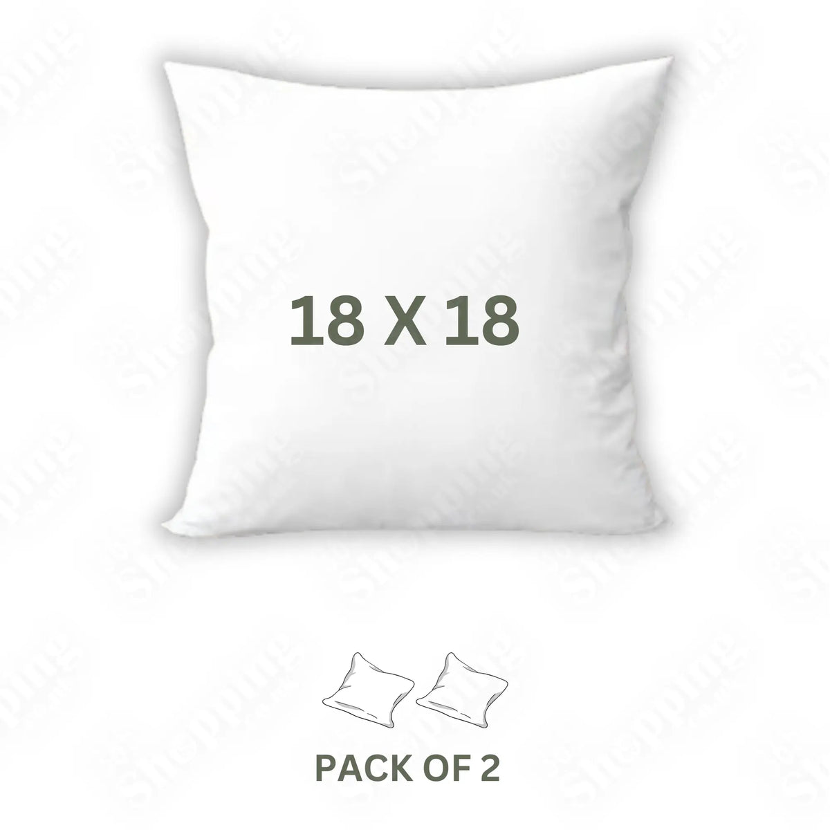 Hollowfiber Cushion Pads Size 18" x 18" Inner Inserts Scatters Sofa, Chair Cushion Fillers Pads Set, Size (45cm x 45cm) Pack 1 to 10 365shopping.co.uk