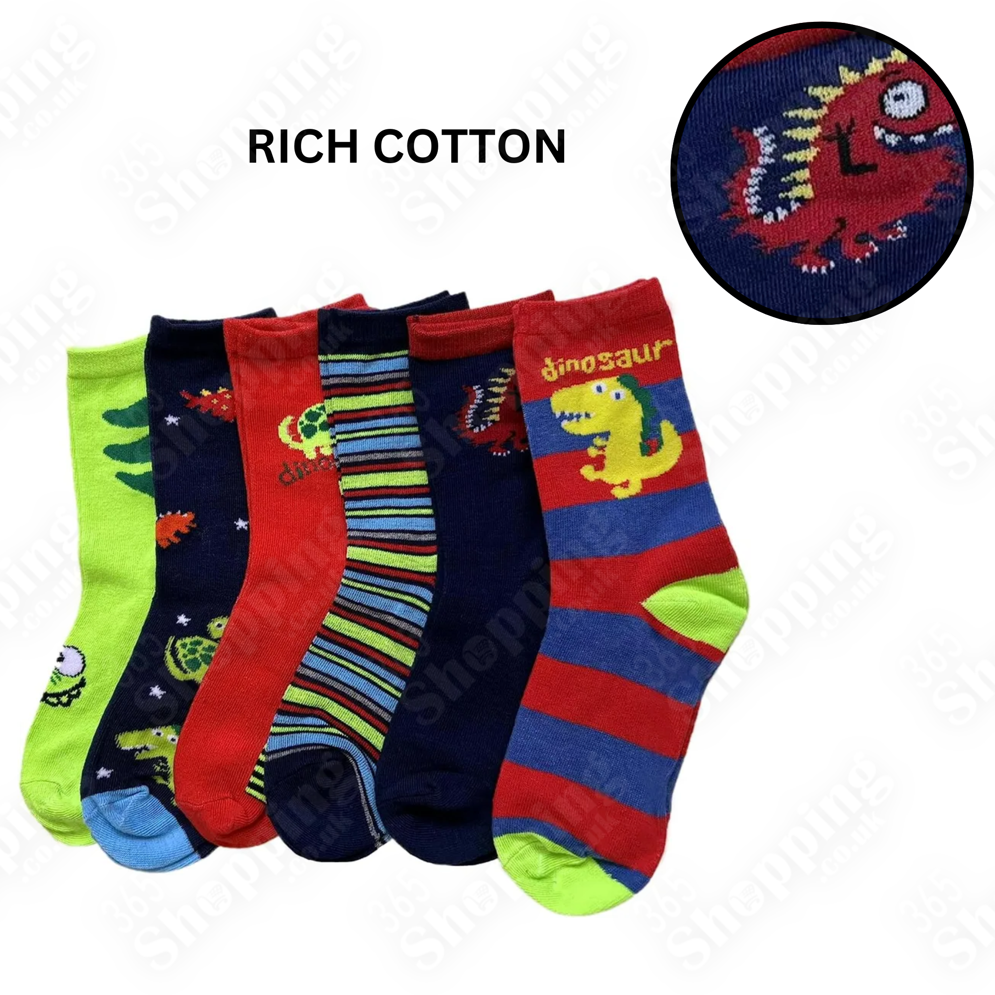 Boys Ankle Socks baby dinosaur Kids Designer Childern Socks 6 Pairs UK