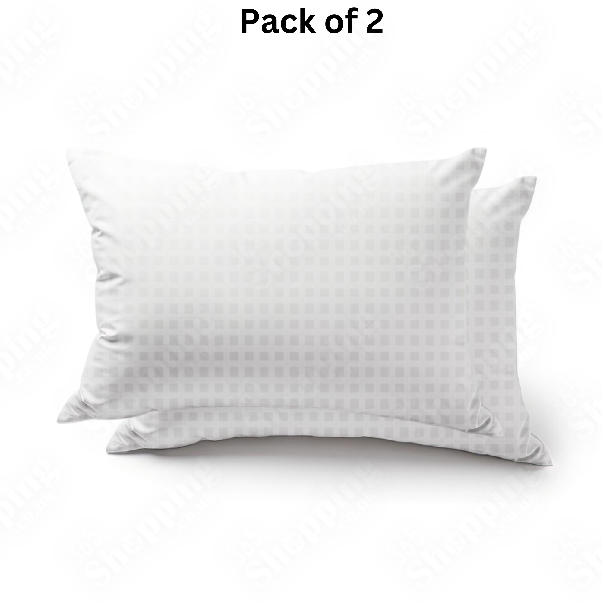 Ultra Soft & Supportive Check Pillow with Extra Hollowfiber Filling - Available in Packs of 1, 2, or 4 - Perfect for Restful Sleep