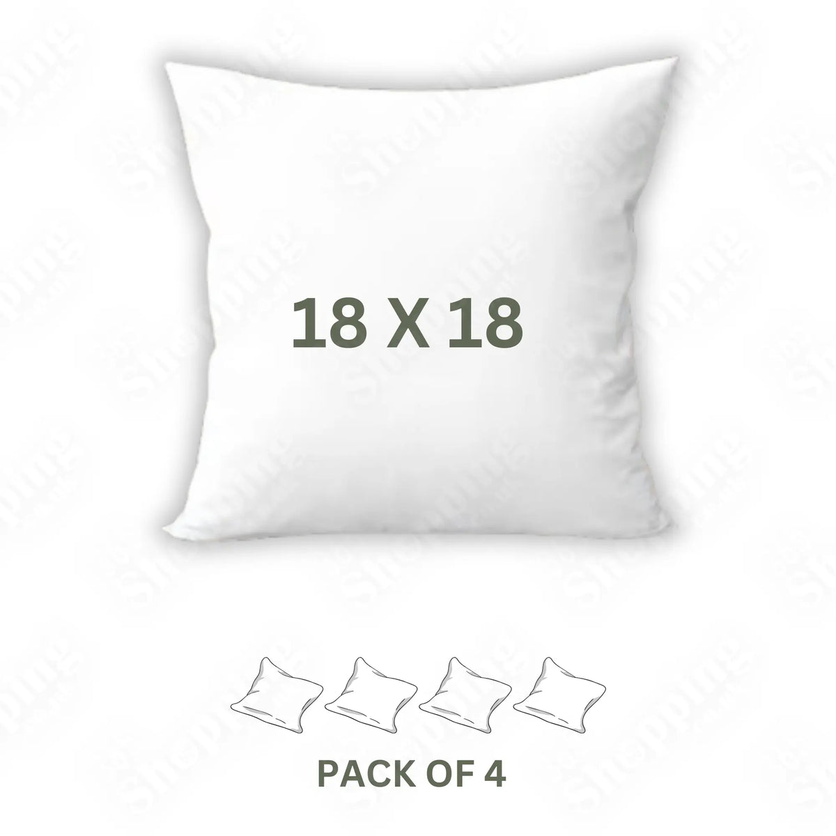 Hollowfiber Cushion Pads Size 18" x 18" Inner Inserts Scatters Sofa, Chair Cushion Fillers Pads Set, Size (45cm x 45cm) Pack 1 to 10 365shopping.co.uk