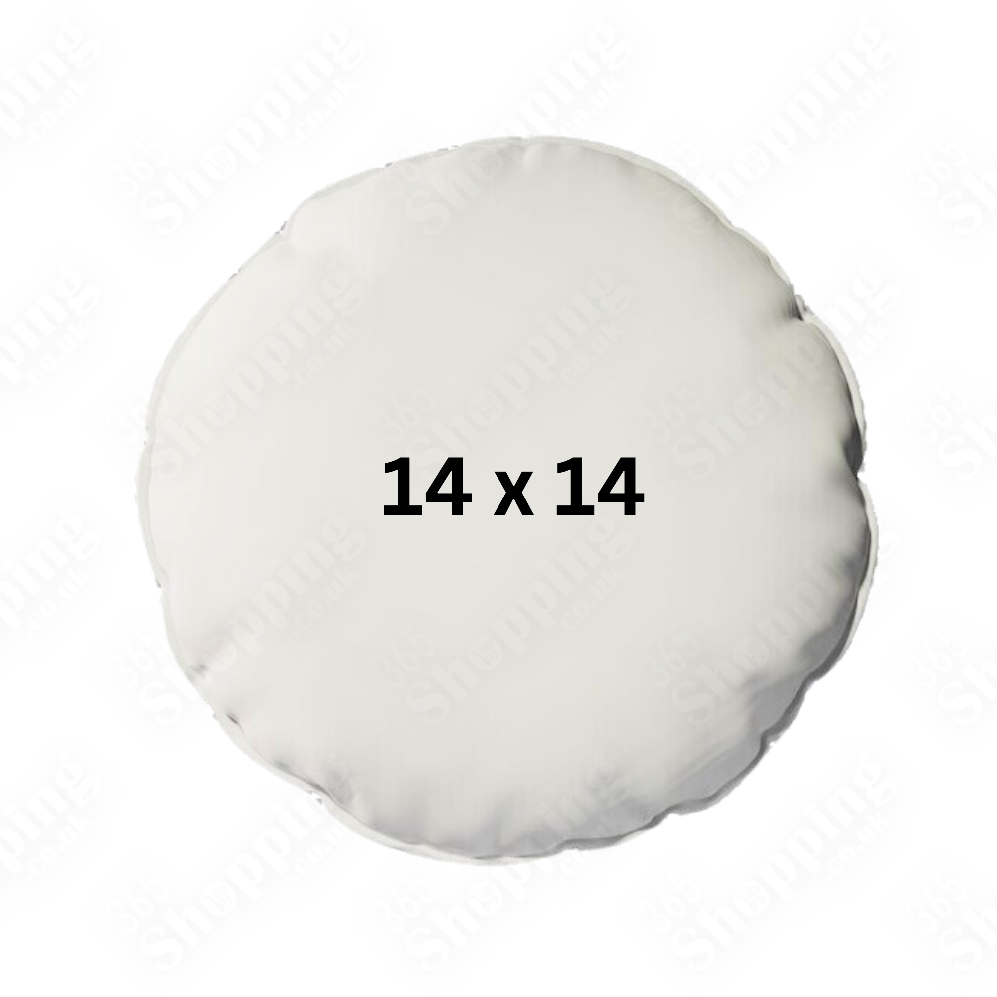 Round Cushion Inserts 14" Hollowfiber Filled Circular Pillow Fillers for Sofa, Chair & Seat Comfort