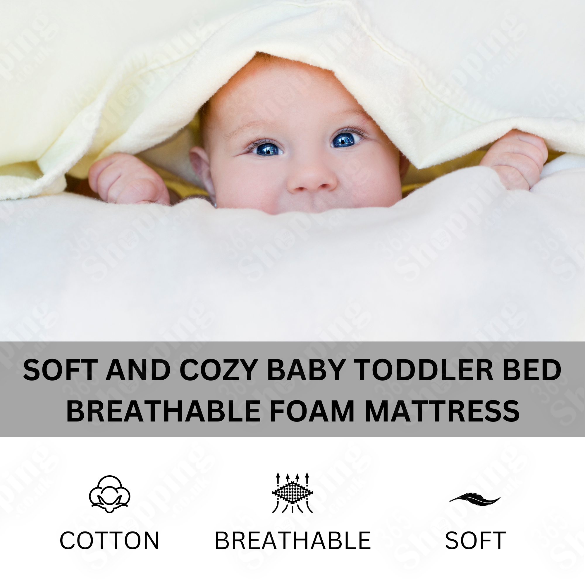 Soft & Cozy Breathable Foam Mattress for Baby & Toddler Ensuring Safe, Cozy Sleep