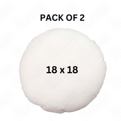 Hollowfiber Filled Round Cushion Inserts 18" ircular Pillow Fillers for Sofa, Chair Seat Comfort