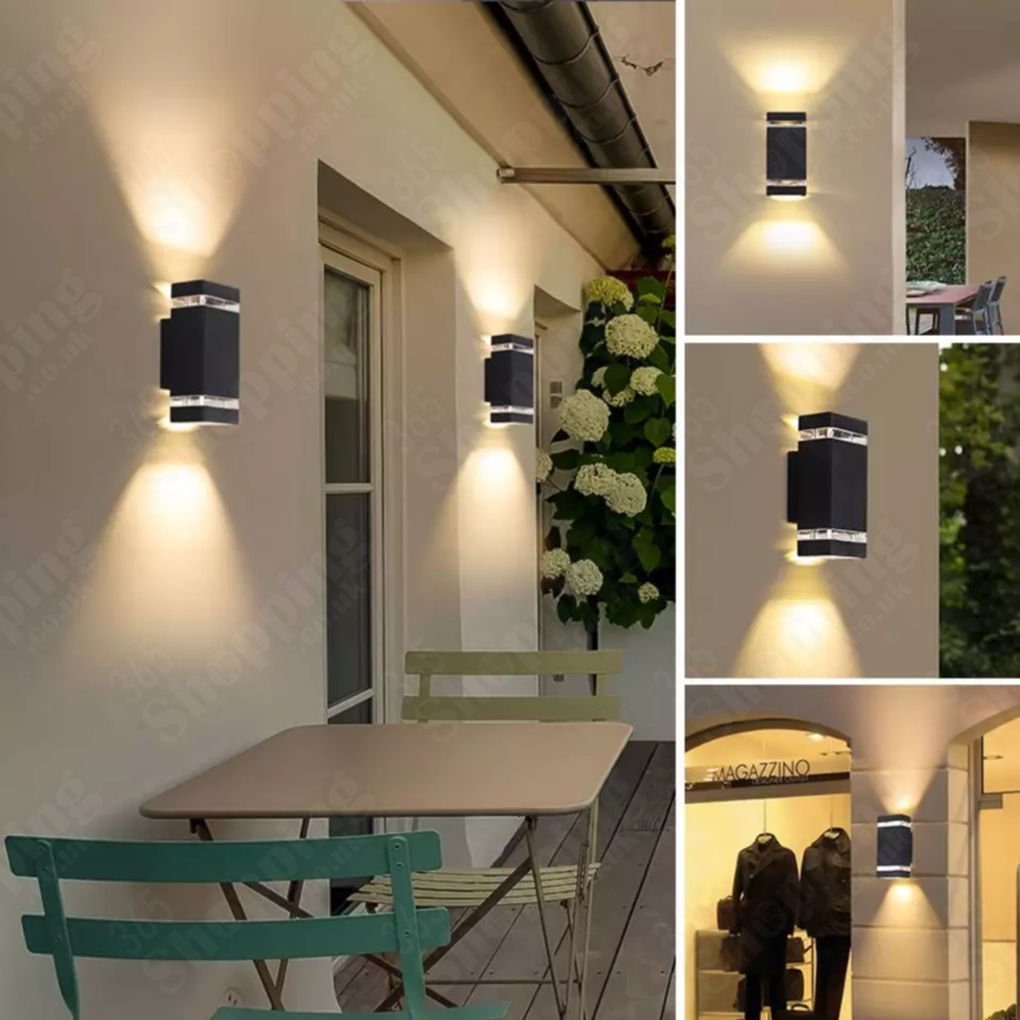 Outdoor Double Up-Down LED Wall Light Wall Lamp Waterproof Exterior Wall Sconce