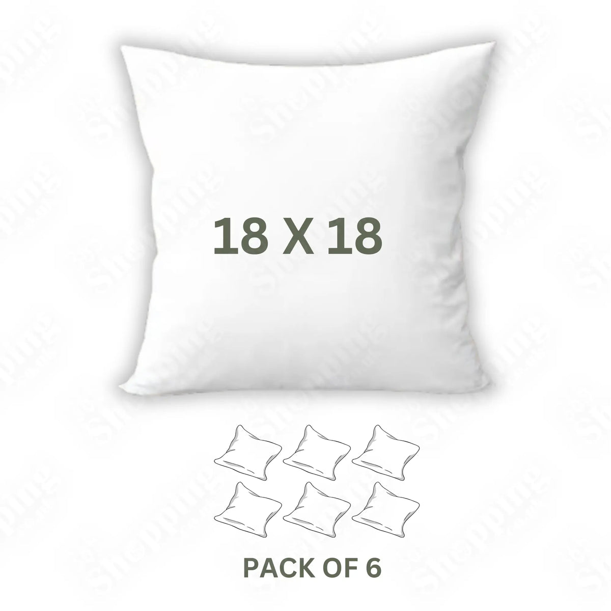 Hollowfiber Cushion Pads Size 18" x 18" Inner Inserts Scatters Sofa, Chair Cushion Fillers Pads Set, Size (45cm x 45cm) Pack 1 to 10 365shopping.co.uk