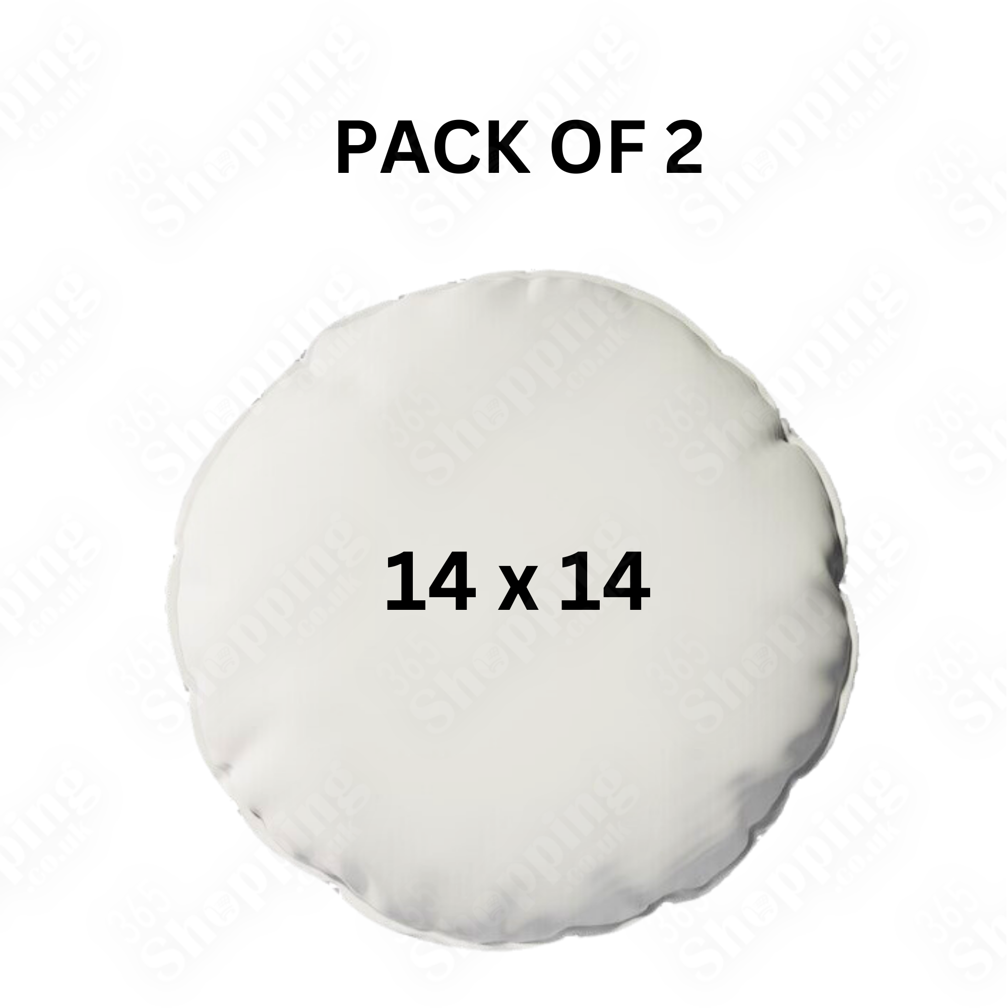 Round Cushion Inserts 14" Hollowfiber Filled Circular Pillow Fillers for Sofa, Chair & Seat Comfort