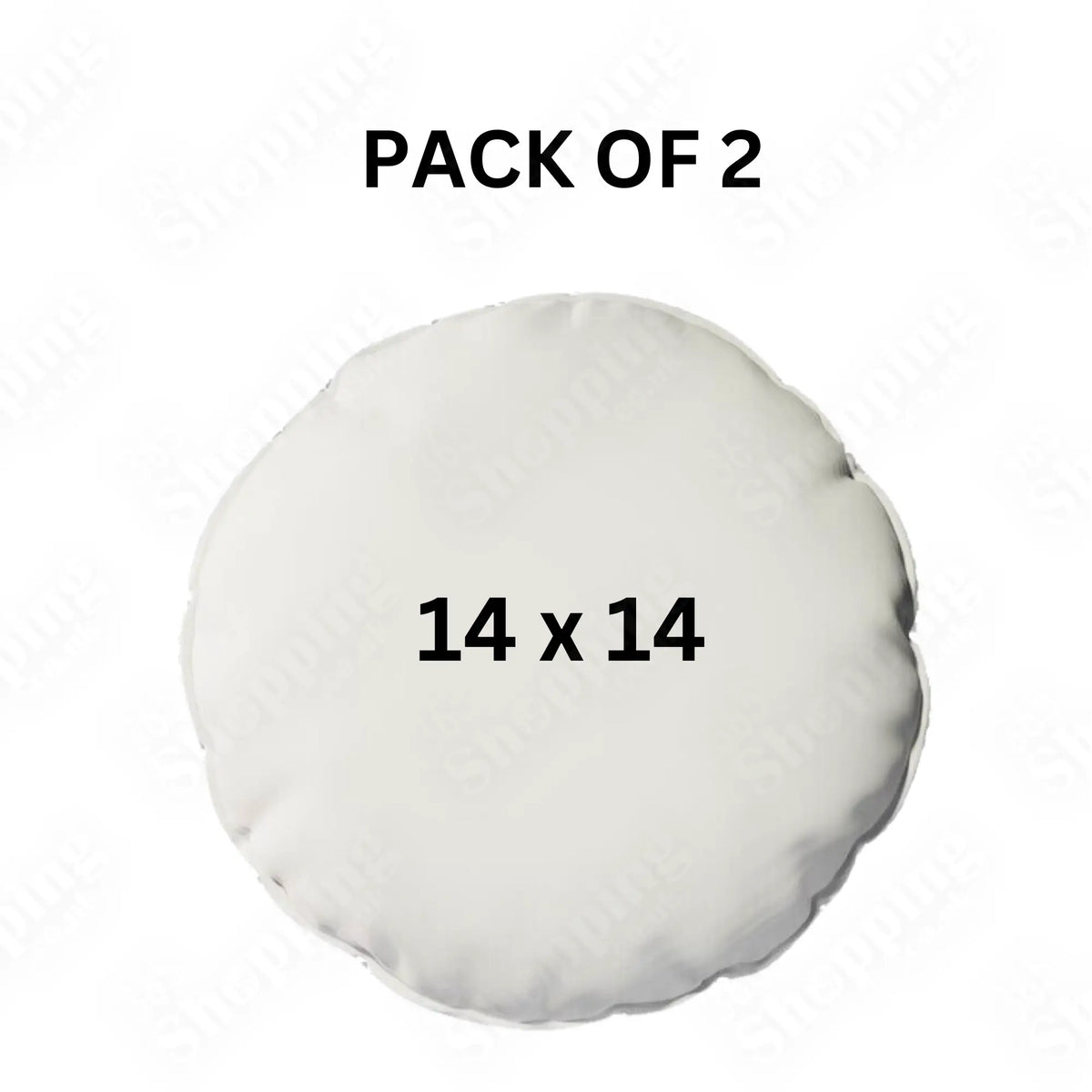 Round Cushion Inserts 14" Hollowfiber Filled Circular Pillow Fillers for Sofa, Chair & Seat Comfort 365shopping.co.uk