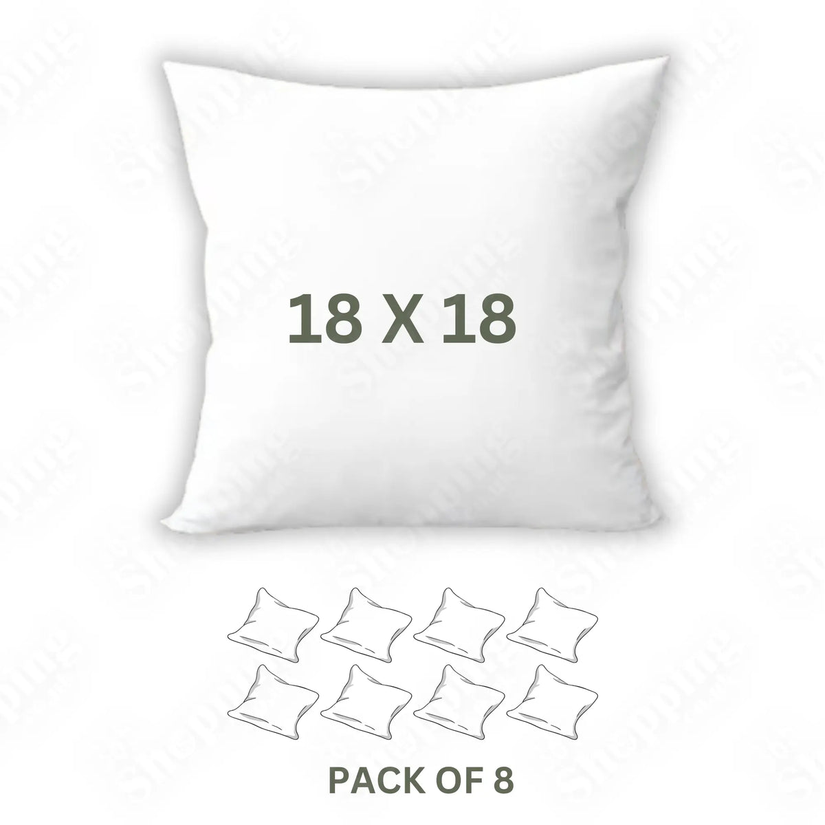 Hollowfiber Cushion Pads Size 18" x 18" Inner Inserts Scatters Sofa, Chair Cushion Fillers Pads Set, Size (45cm x 45cm) Pack 1 to 10 365shopping.co.uk