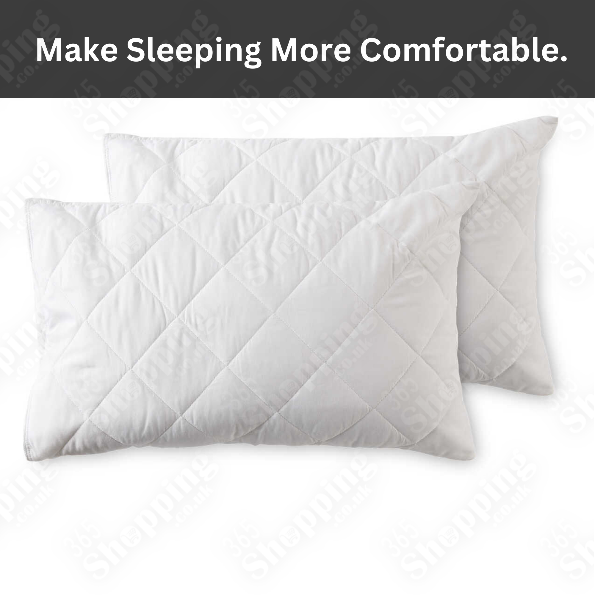 Bounce Back Quilted Pillows Super Soft  - Pack of 1, 2 or 4 - For a Great Night's Sleep