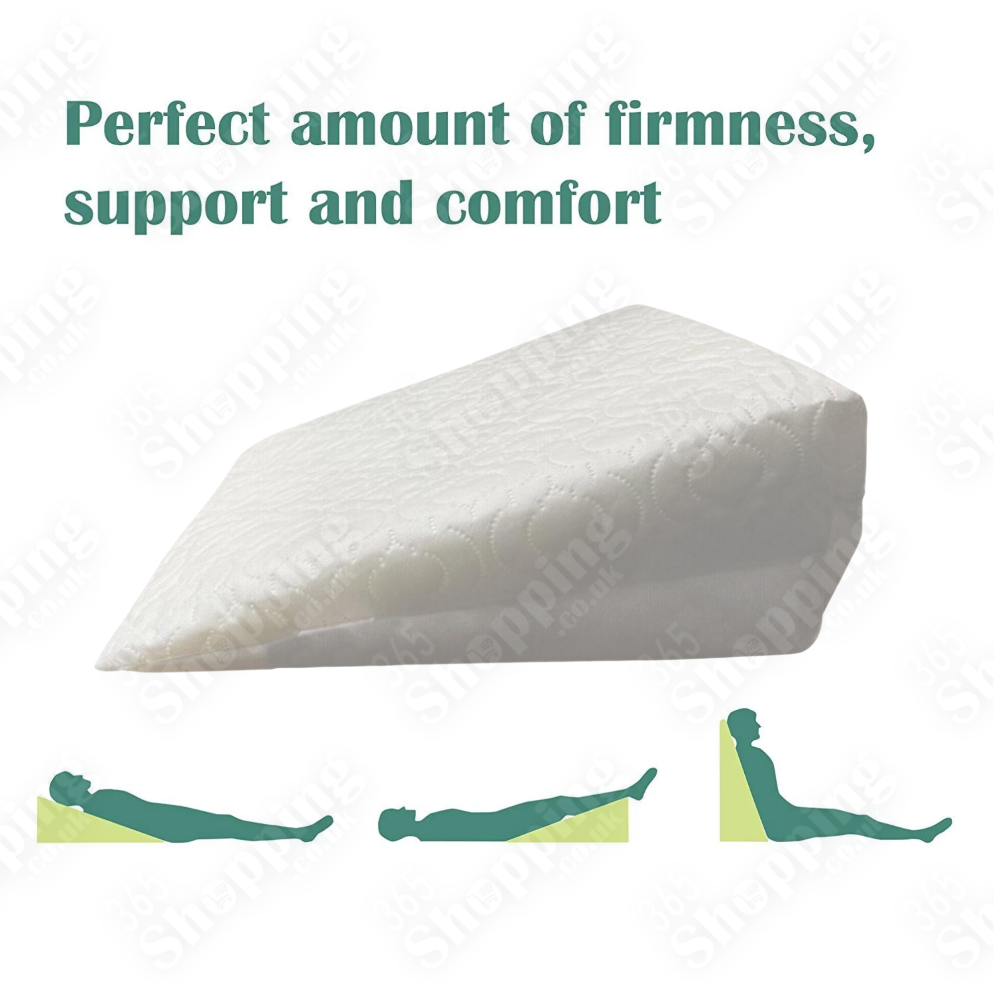 Wedge Pillow Orthopedic Acid Reflux Pillow for Back Pain Soft Support Foam with Washable Cover