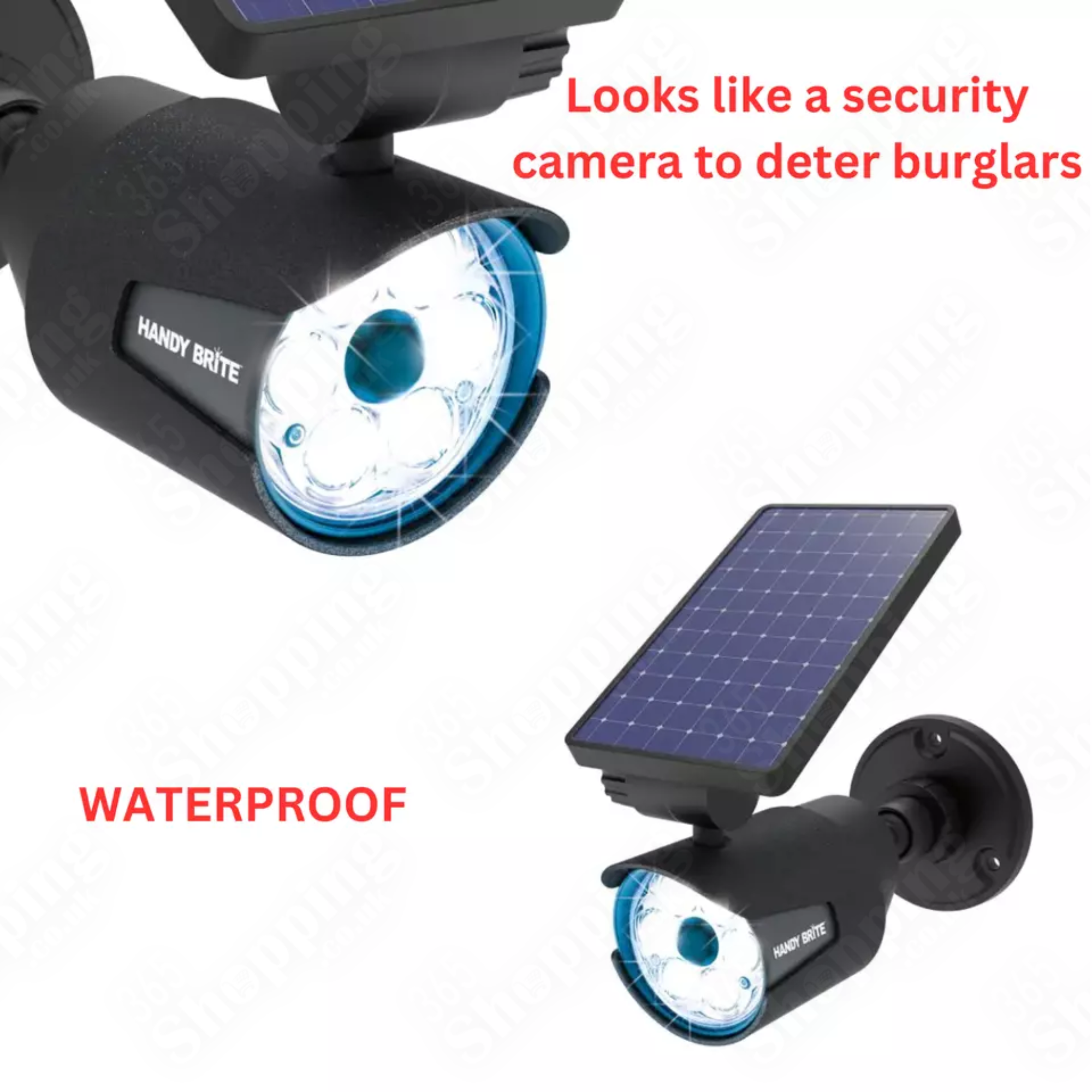 Waterproof Solar Motion Sensor Spotlight - Outdoor Security Light with 25 Feet Detection Range