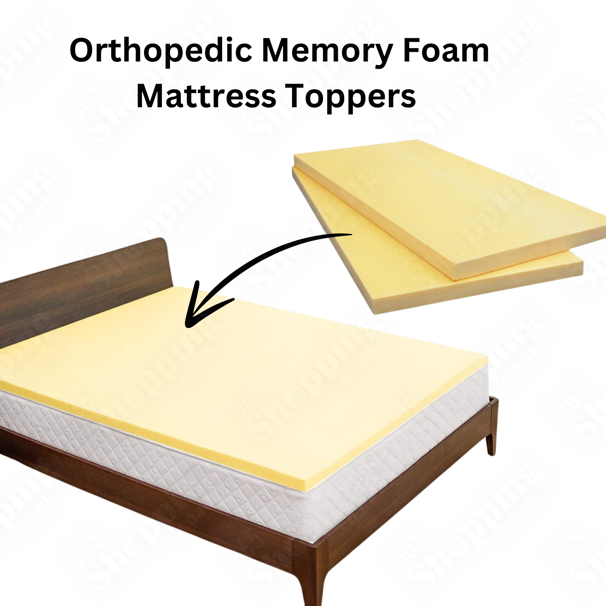 Orthopedic Memory Foam Mattress Toppers Available in all Sizes Single, Small Double, Double , King, Super King