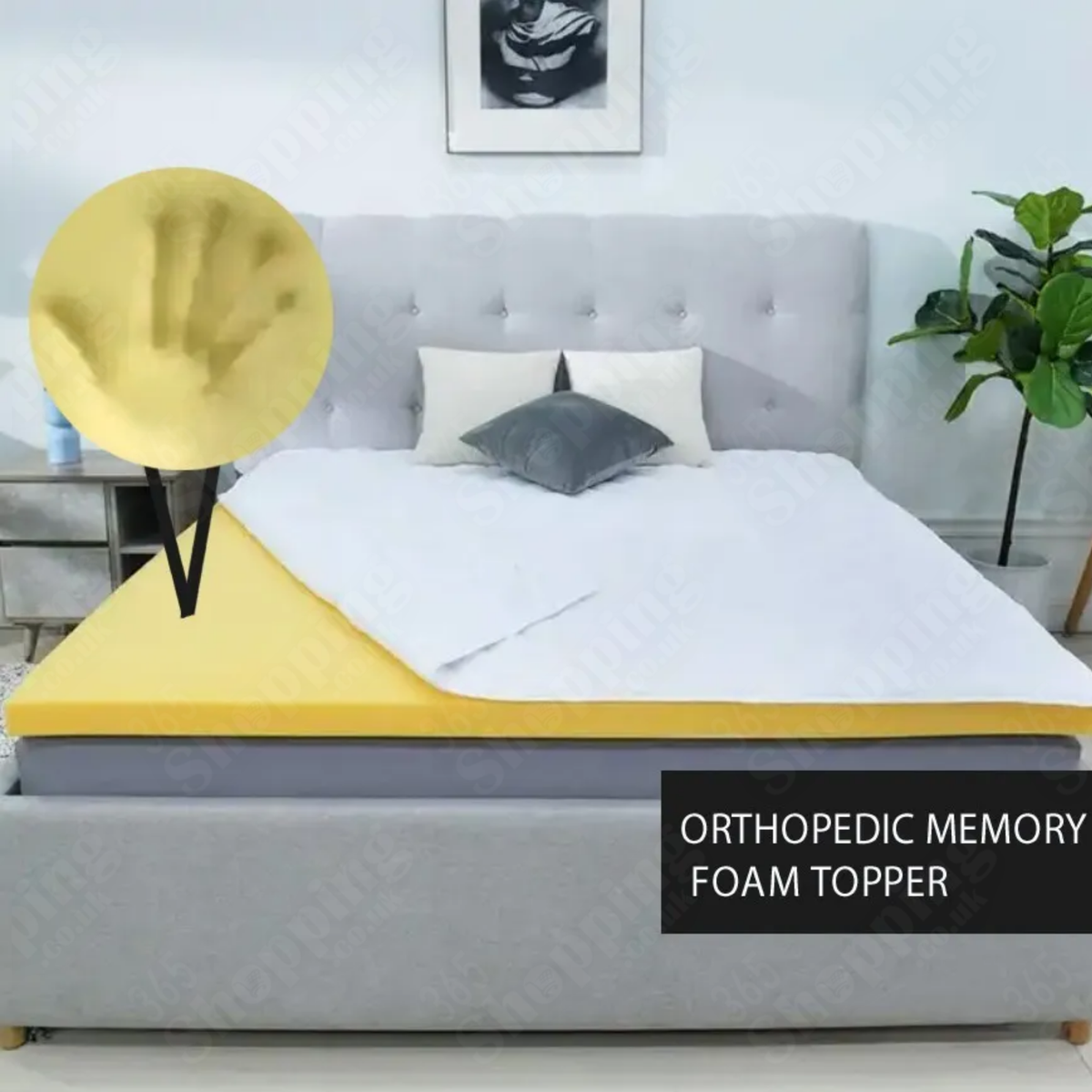 Orthopedic Memory Foam Mattress Toppers Available in all Sizes Single, Small Double, Double , King, Super King