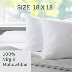 Hollowfiber Cushion Pads Size 18" x 18" Inner Inserts Scatters Sofa, Chair Cushion Fillers Pads Set, Size (45cm x 45cm) Pack 1 to 10