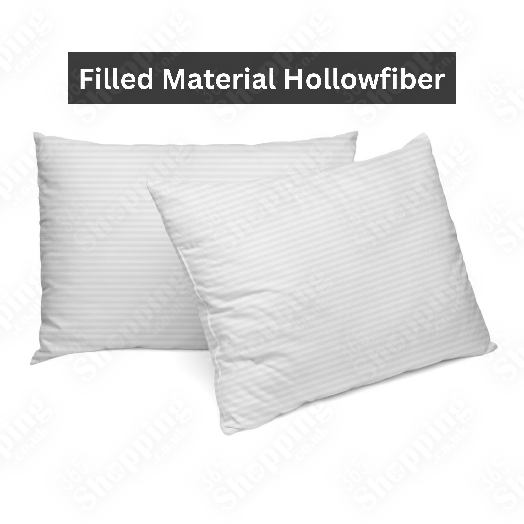 Hotel Quality Extra-Filled Stripe Pillows Bounce Back Bed Pillows, Available in Packs of 1, 2, or 4