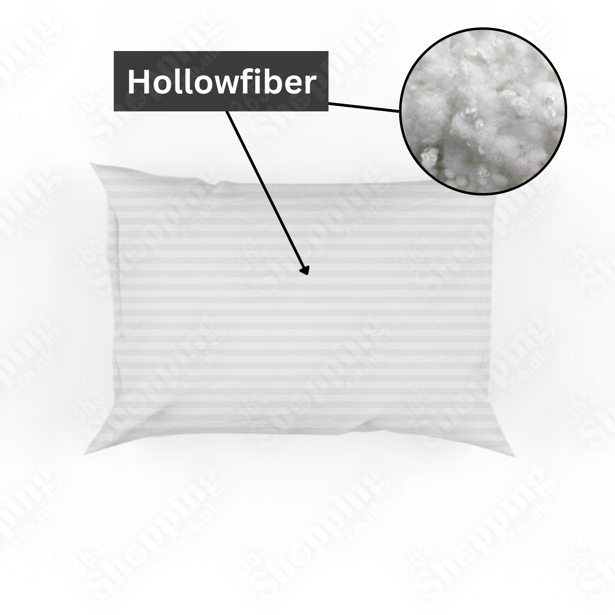 Hotel Quality Extra-Filled Stripe Pillows Bounce Back Bed Pillows, Available in Packs of 1, 2, or 4