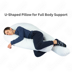 U-Shaped Full Body and Maternity Pillow - 9 feet and 12 feet Orthopedic Pregnancy Support & Nursing Cushion